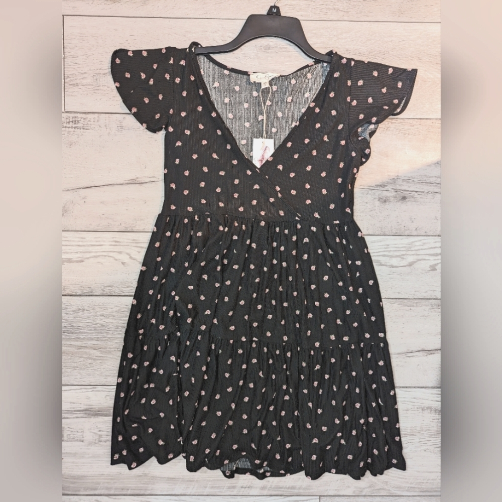 Black floral sundress